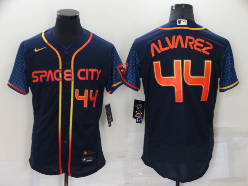 Men's Houston Astros #44 Yordan Alvarez 2022 Navy City Connect Flex Base Stitched Baseball Jersey Men's Houston Astros #44 Yordan Alvarez 2022 Navy City Connect Flex Base Stitched Baseball Jersey